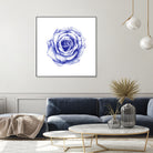 Ballpoint Blue Rose by Ronny Petrus Johannes Kools on GIANT ART - blue mixed media