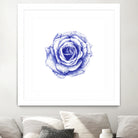 Ballpoint Blue Rose by Ronny Petrus Johannes Kools on GIANT ART - blue mixed media