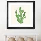 Linocut Cacti by Bianca Green on GIANT ART - green mixed media