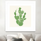 Linocut Cacti by Bianca Green on GIANT ART - green mixed media