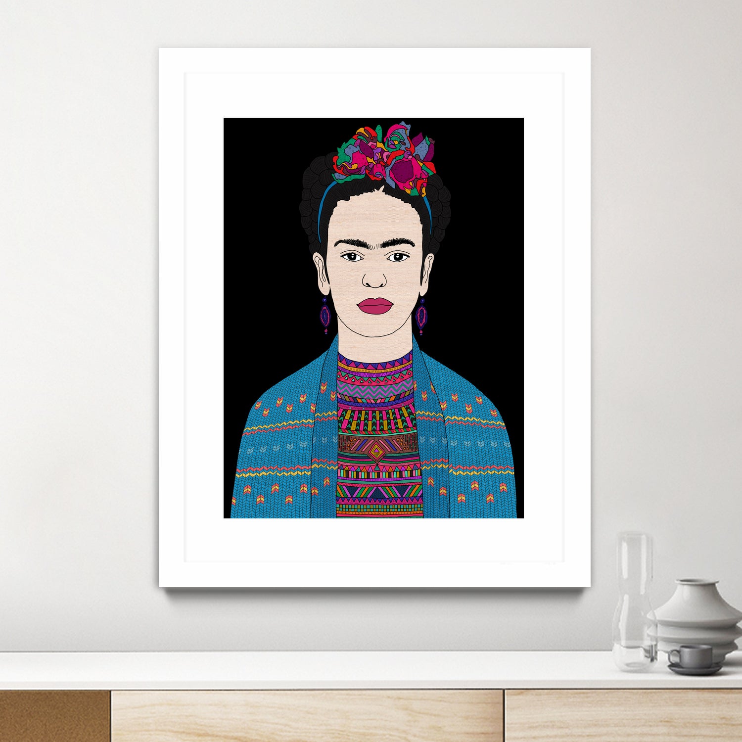 FRIDA KAHLO II by Bianca Green on GIANT ART - fuchsia digital drawing