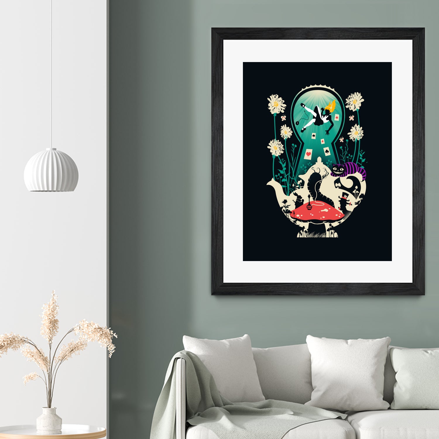 Alice's Tea Party by Vincent Trinidad on GIANT ART - black digital painting