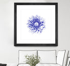 Ballpoint Blue Dahlia by Ronny Petrus Johannes Kools on GIANT ART - blue digital drawing