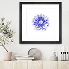 Ballpoint Blue Dahlia by Ronny Petrus Johannes Kools on GIANT ART - blue digital drawing