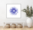 Ballpoint Blue Dahlia by Ronny Petrus Johannes Kools on GIANT ART - blue digital drawing