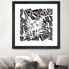 Llama In Red Sunglasses Abstract by TheArtOf Vikki on GIANT ART - black digital drawing