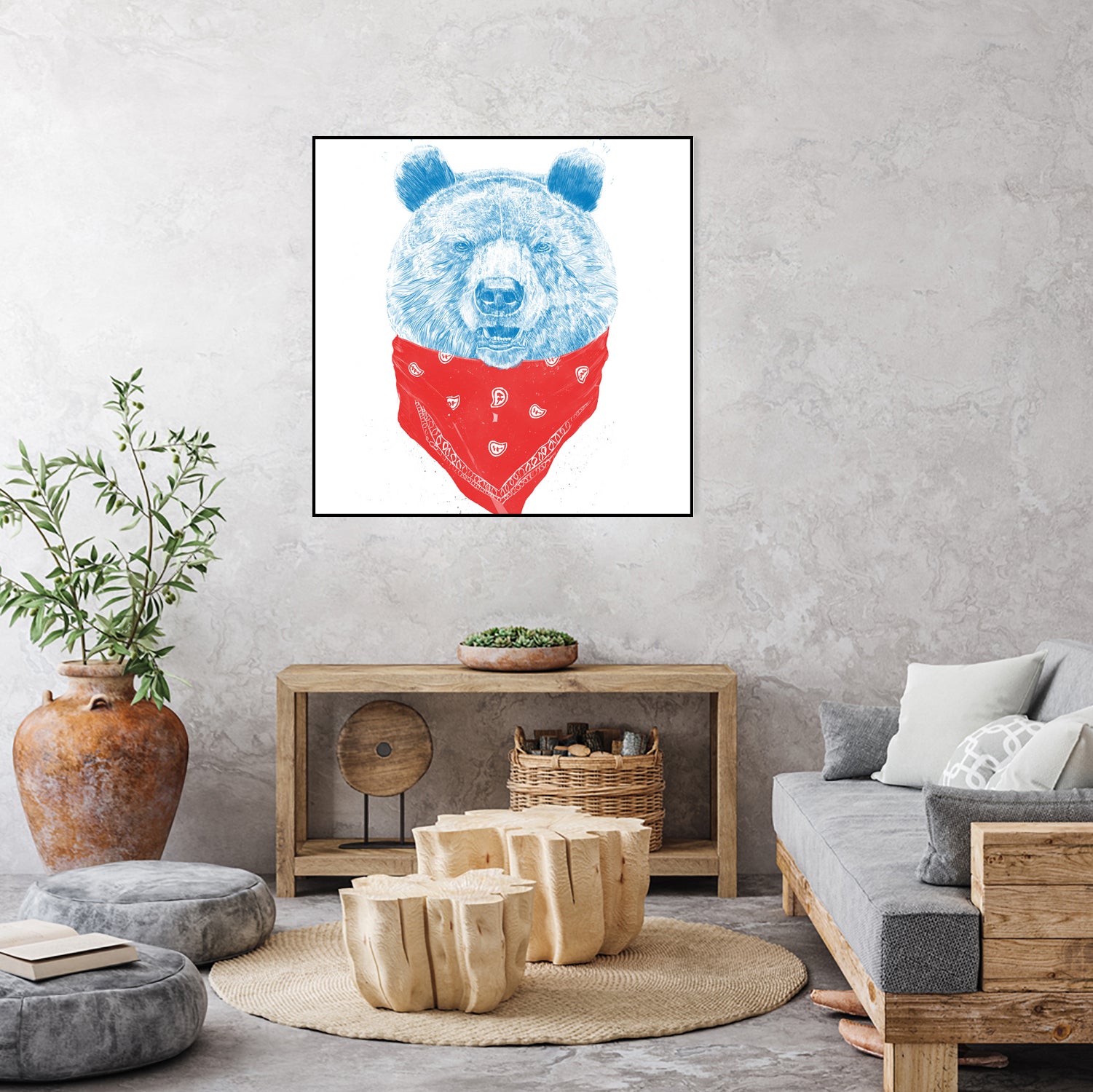 Wild bear (color version) by Solti Balázs on GIANT ART - pink digital drawing