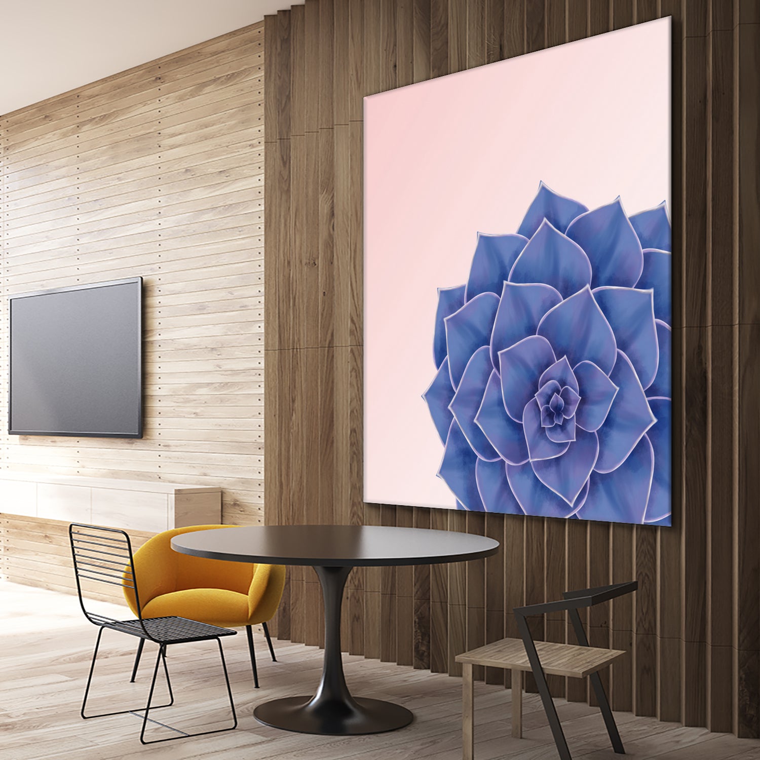 Big Echeveria Design by Brigitte Carre on GIANT ART - blue digital painting