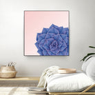 Big Echeveria Design by Brigitte Carre on GIANT ART - blue digital painting