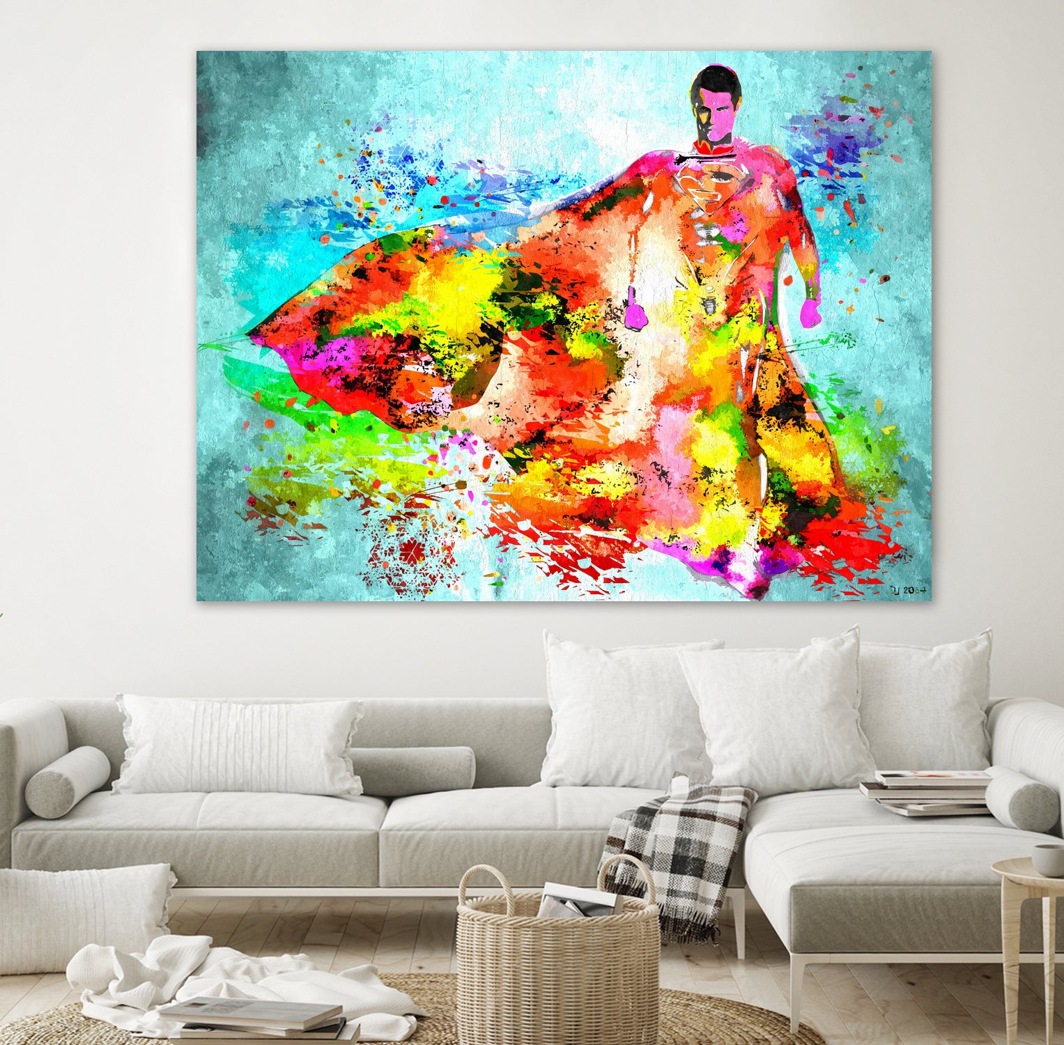 Superman Grunge by Daniel Janda on GIANT ART - orange digital painting