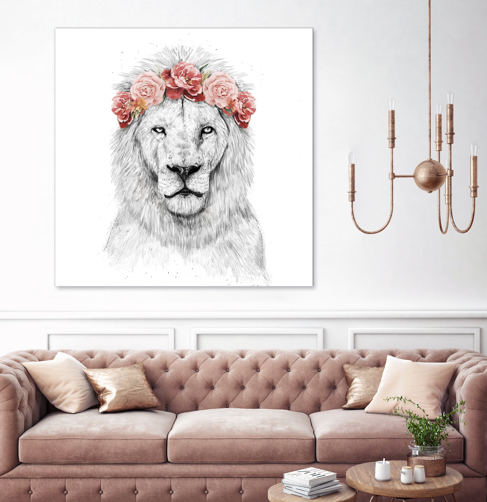 Festival lion by Solti Balázs on GIANT ART - white digital drawing