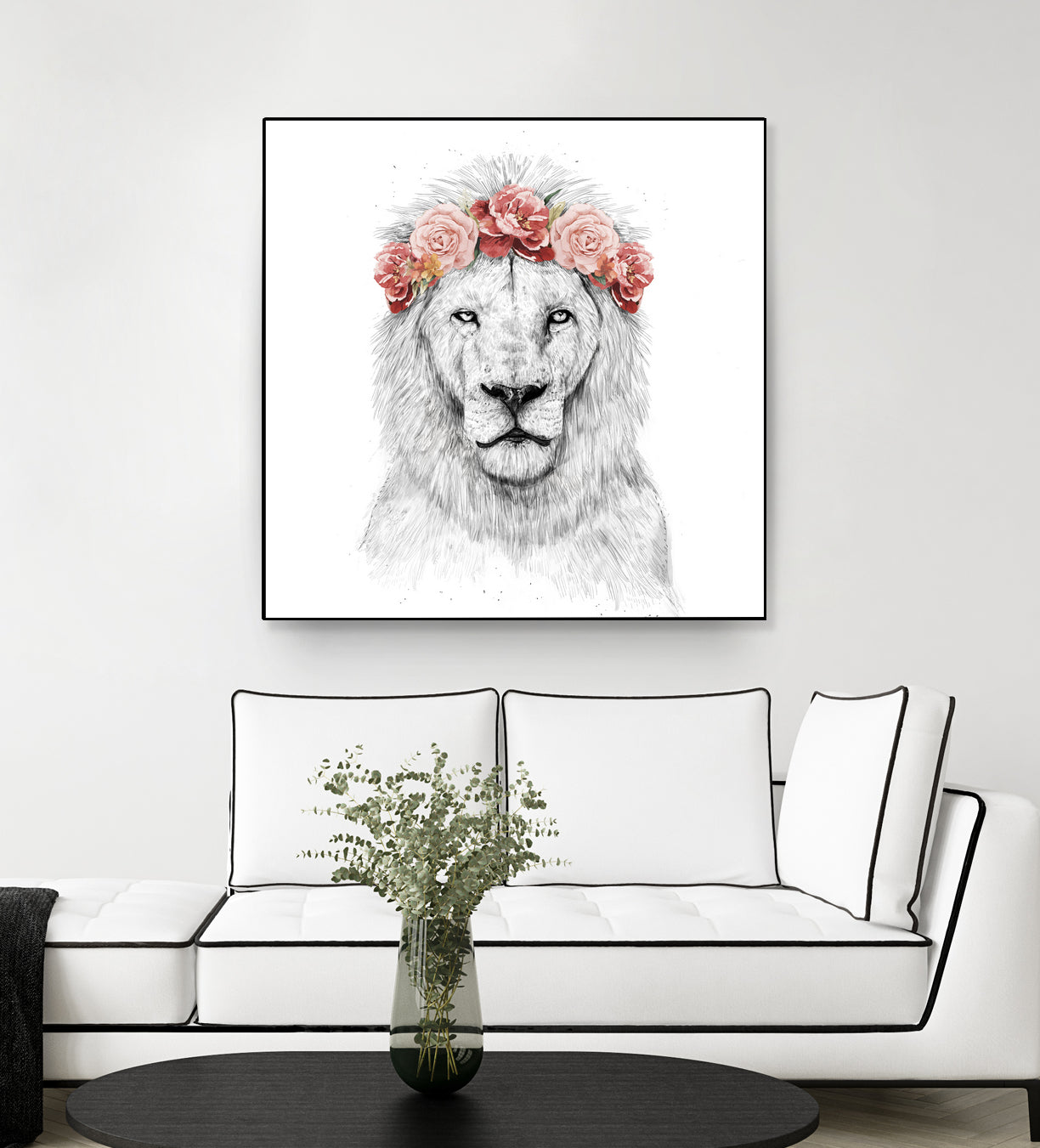 Festival lion by Solti Balázs on GIANT ART - white digital drawing