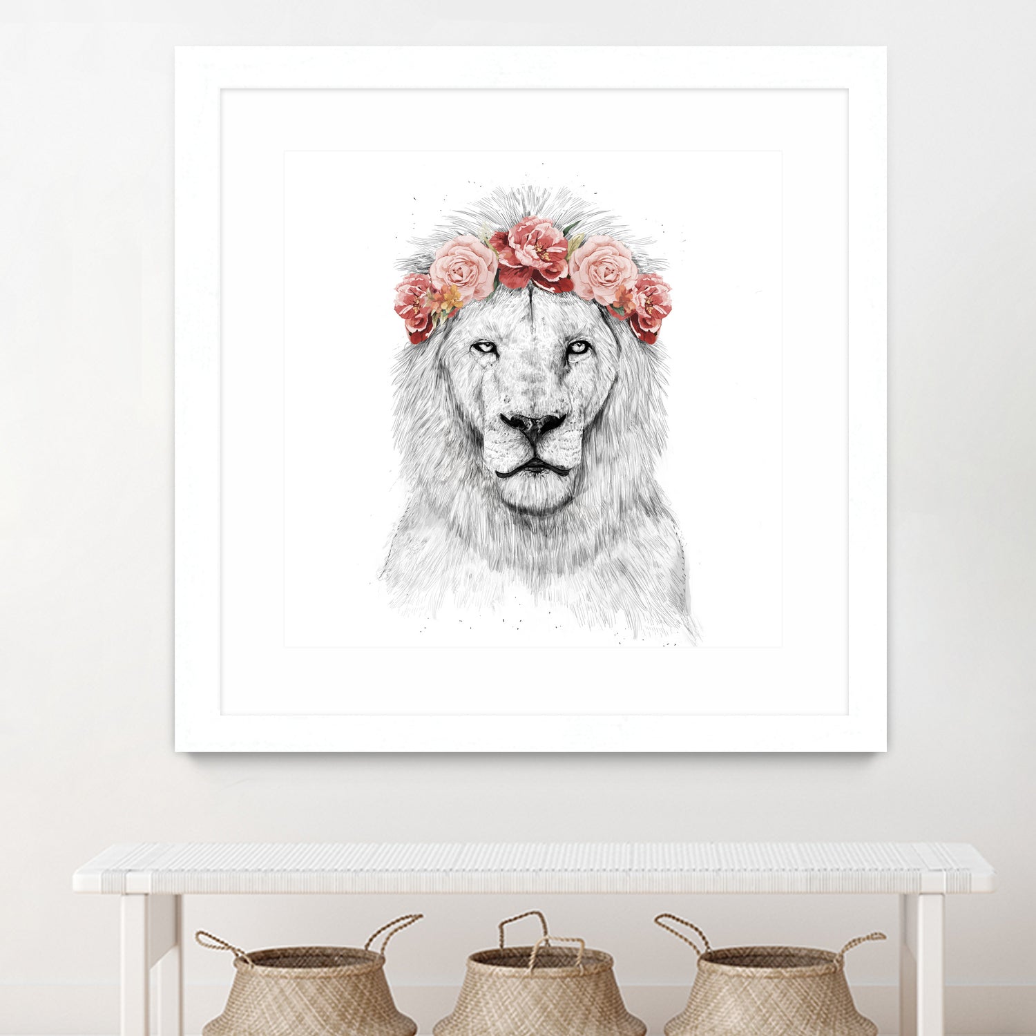 Festival lion by Solti Balázs on GIANT ART - white digital drawing