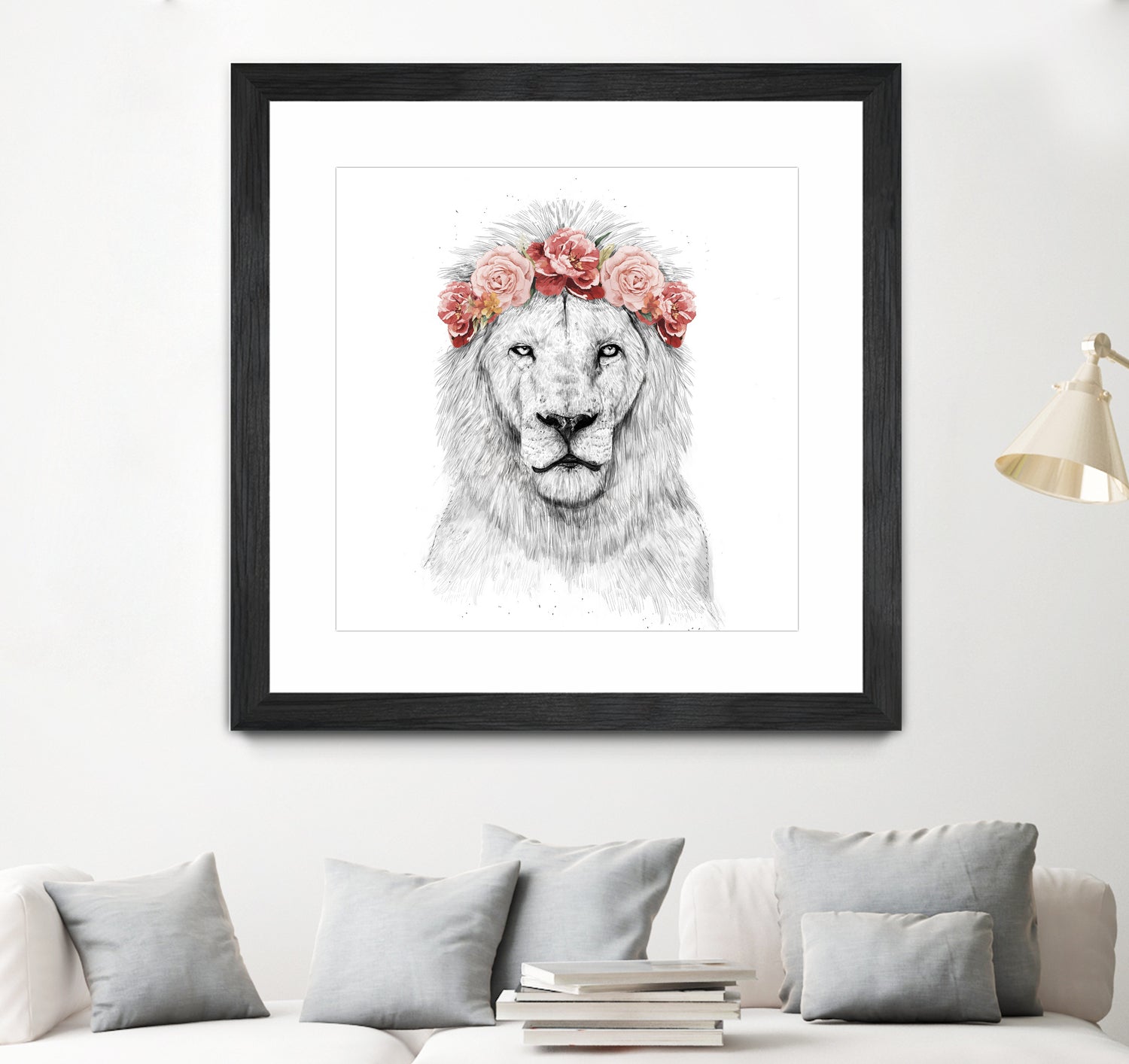 Festival lion by Solti Balázs on GIANT ART - white digital drawing