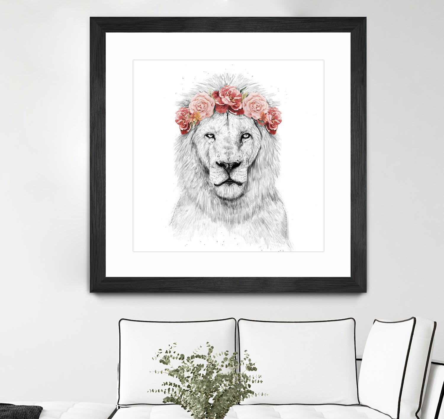 Festival lion by Solti Balázs on GIANT ART - white digital drawing