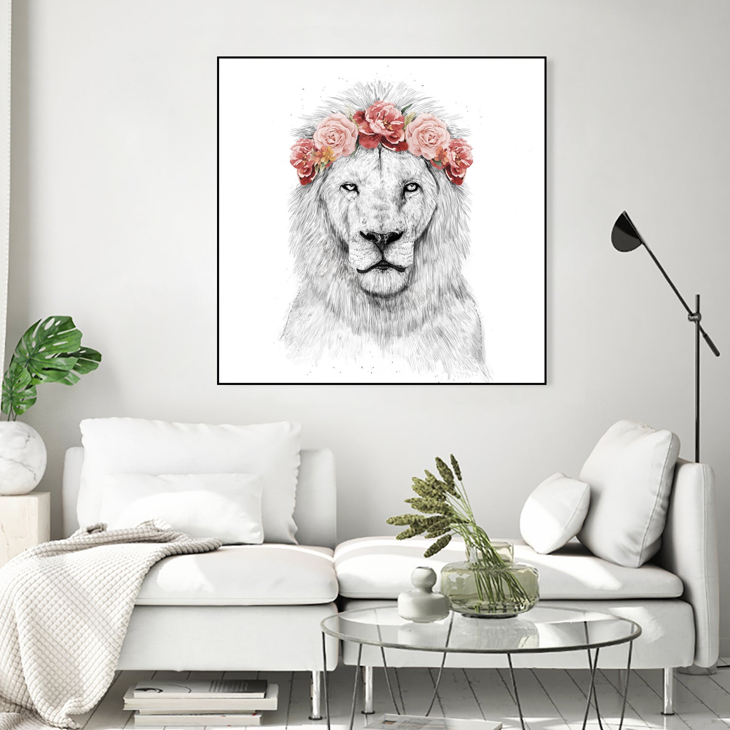 Festival lion by Solti Balázs on GIANT ART - white digital drawing