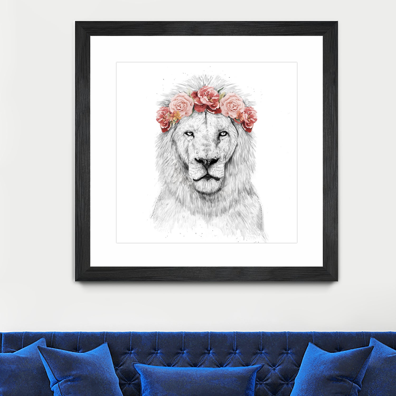 Festival lion by Solti Balázs on GIANT ART - white digital drawing