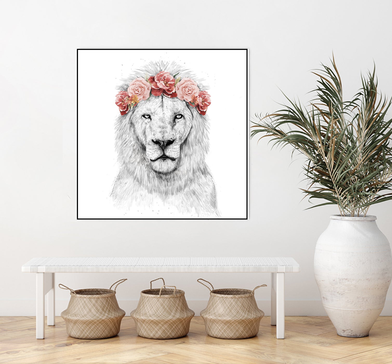 Festival lion by Solti Balázs on GIANT ART - white digital drawing