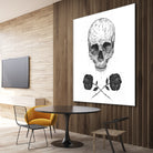 Skull N' Roses by Solti Balázs on GIANT ART - white digital drawing