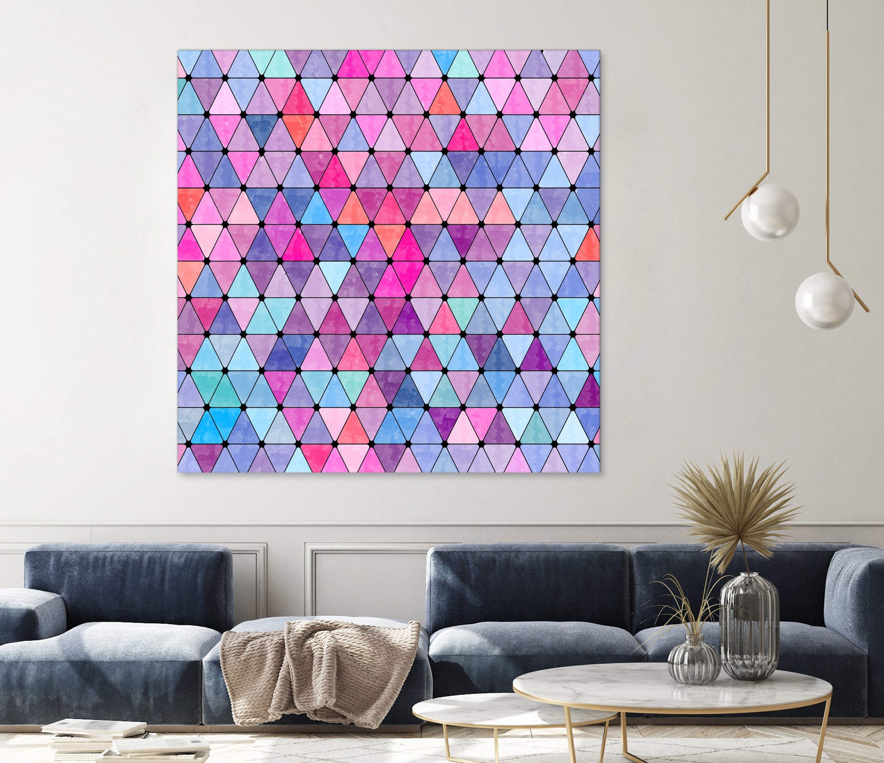 Lovely geometric #13 by Amir Faysal on GIANT ART - pink digital drawing