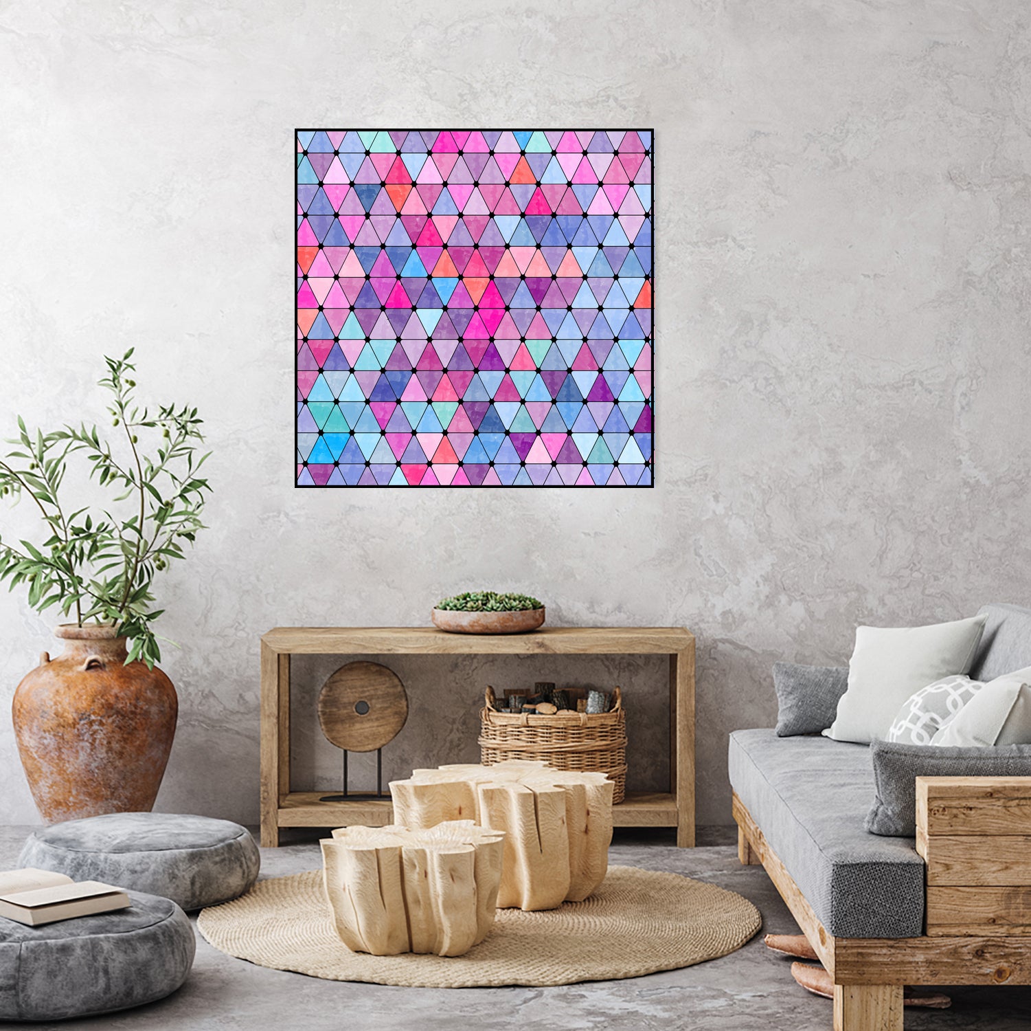 Lovely geometric #13 by Amir Faysal on GIANT ART - pink digital drawing