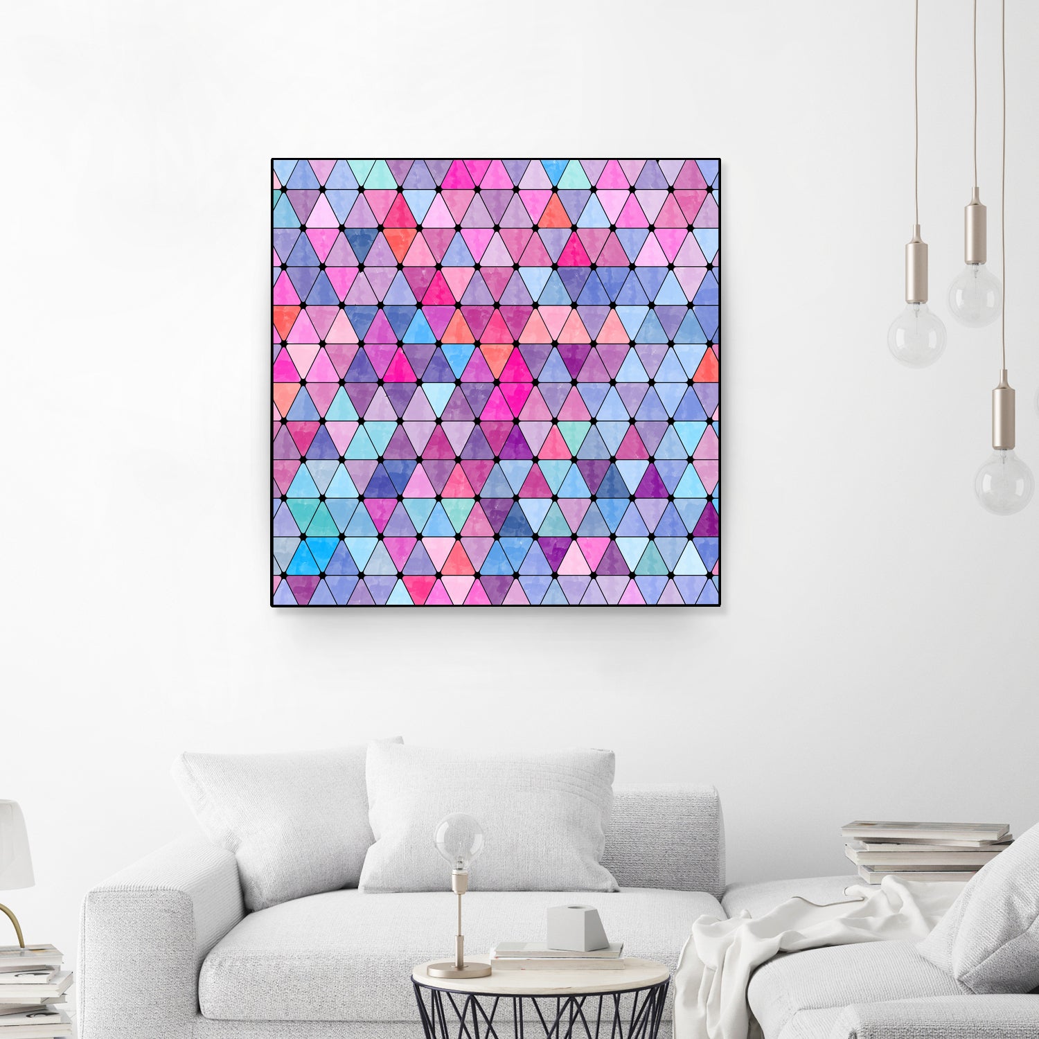 Lovely geometric #13 by Amir Faysal on GIANT ART - pink digital drawing