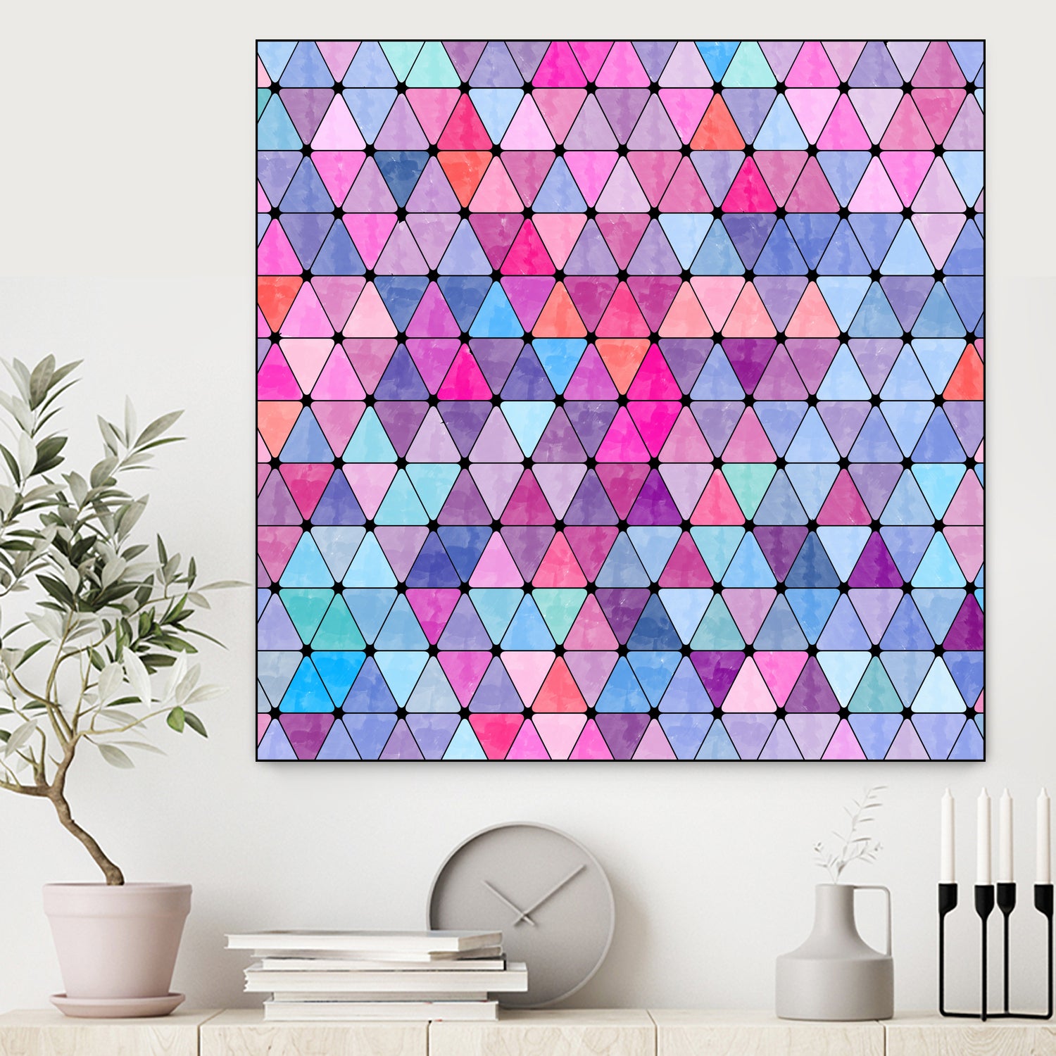 Lovely geometric #13 by Amir Faysal on GIANT ART - pink digital drawing