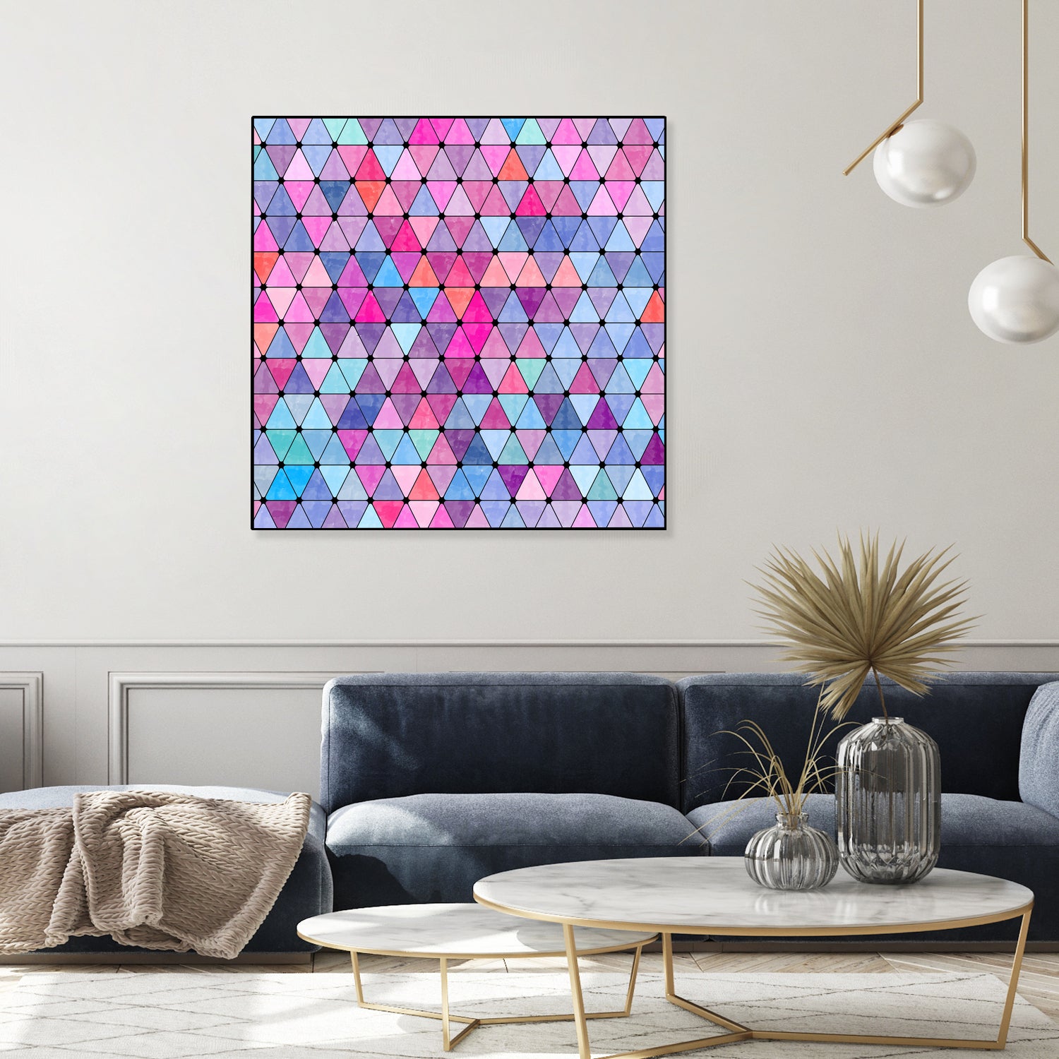 Lovely geometric #13 by Amir Faysal on GIANT ART - pink digital drawing