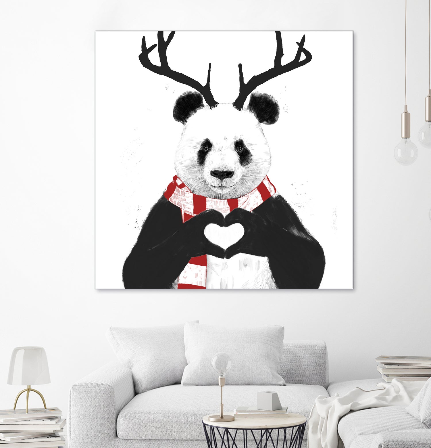 Xmas panda by Solti Balázs on GIANT ART - white digital drawing