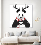 Xmas panda by Solti Balázs on GIANT ART - white digital drawing