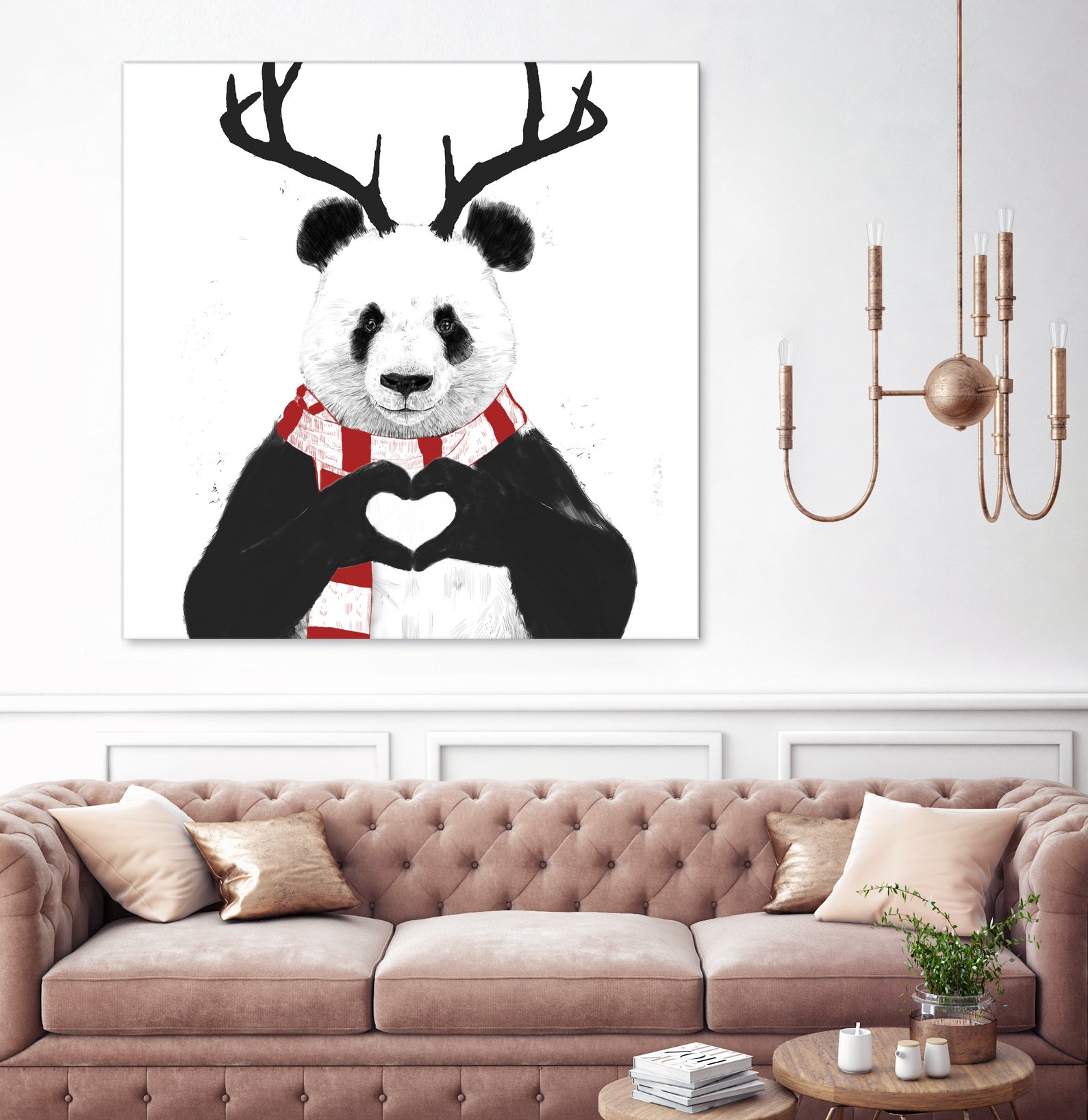 Xmas panda by Solti Balázs on GIANT ART - white digital drawing