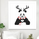 Xmas panda by Solti Balázs on GIANT ART - white digital drawing