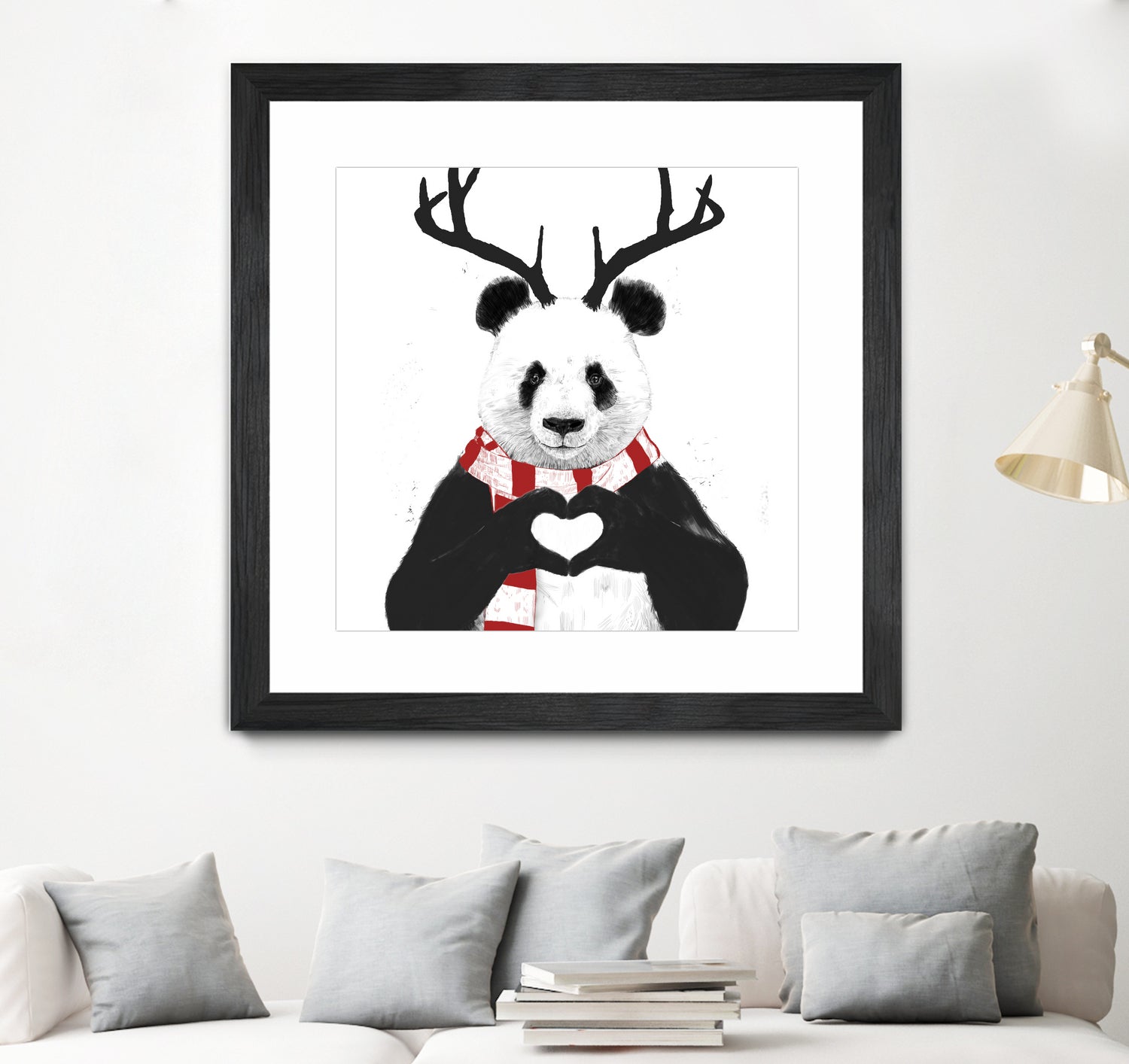 Xmas panda by Solti Balázs on GIANT ART - white digital drawing