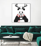 Xmas panda by Solti Balázs on GIANT ART - white digital drawing