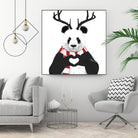 Xmas panda by Solti Balázs on GIANT ART - white digital drawing