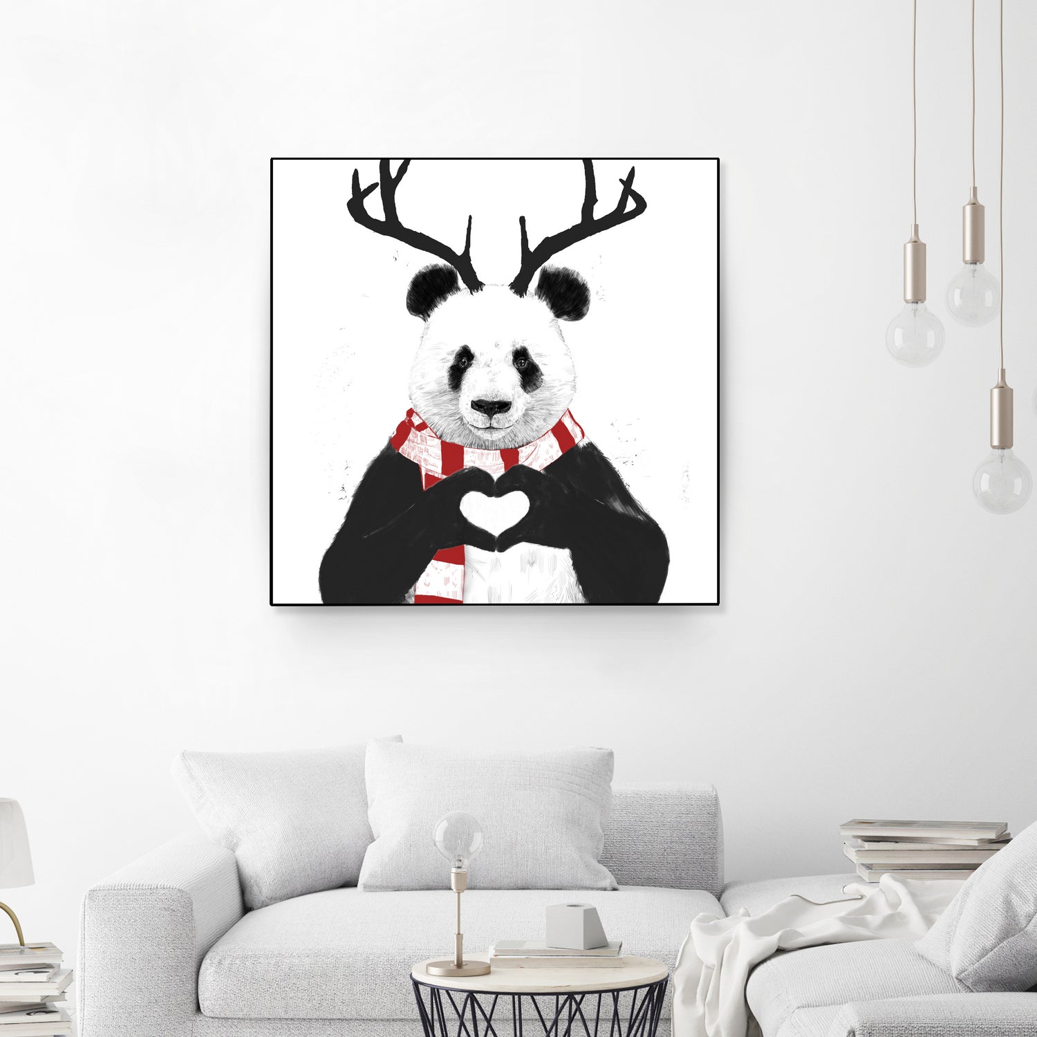 Xmas panda by Solti Balázs on GIANT ART - white digital drawing