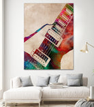 guitar art 5 by Justyna Jaszke on GIANT ART - red digital painting