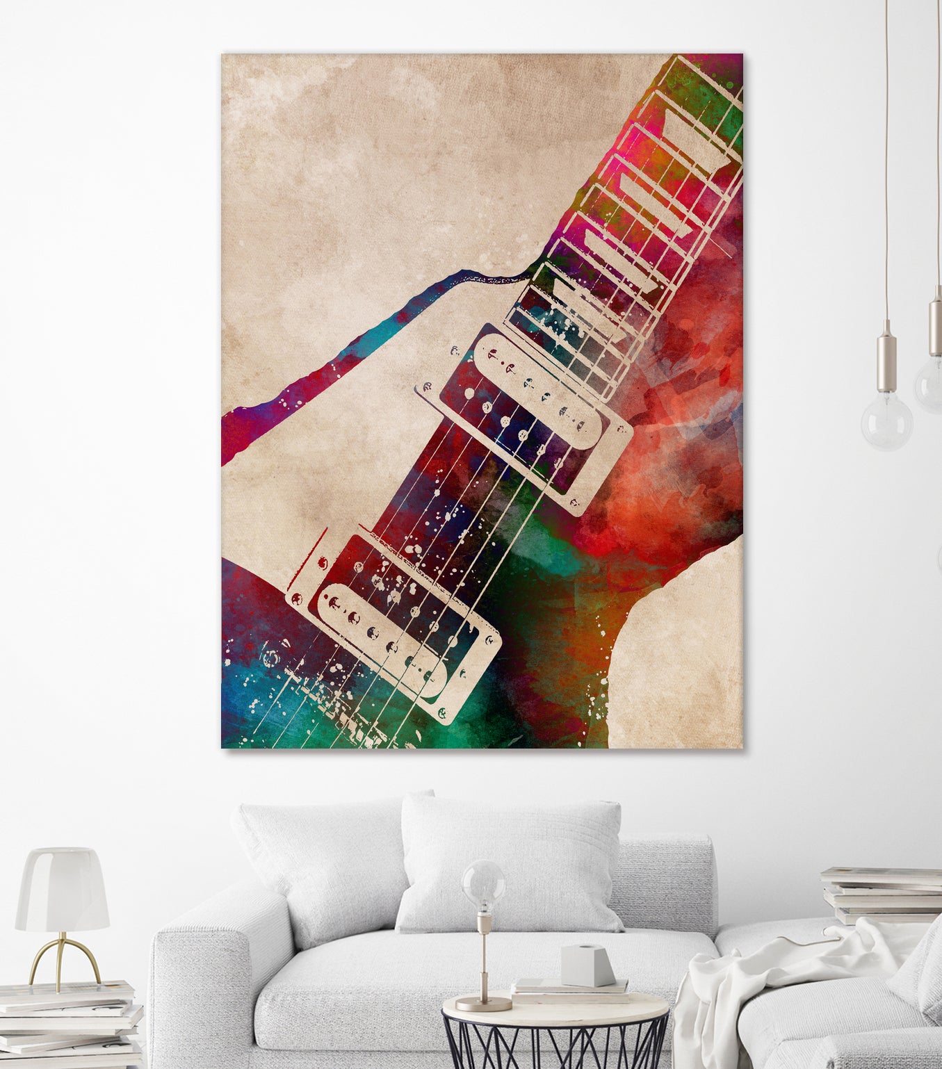 guitar art 5 by Justyna Jaszke on GIANT ART - red digital painting