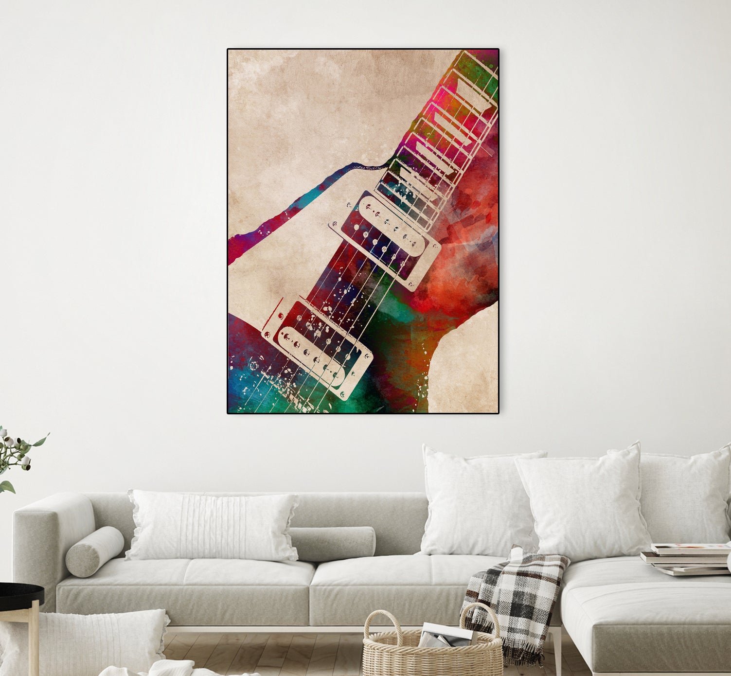 guitar art 5 by Justyna Jaszke on GIANT ART - red digital painting