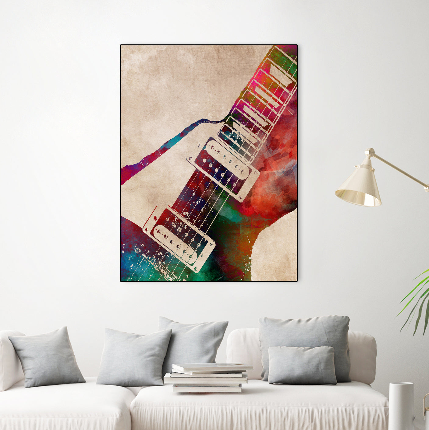 guitar art 5 by Justyna Jaszke on GIANT ART - red digital painting