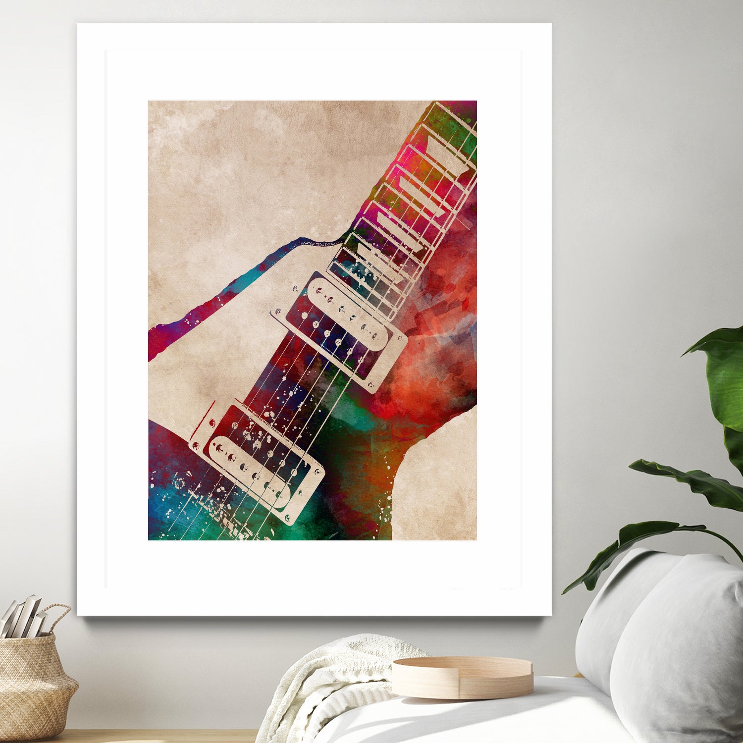 guitar art 5 by Justyna Jaszke on GIANT ART - red digital painting