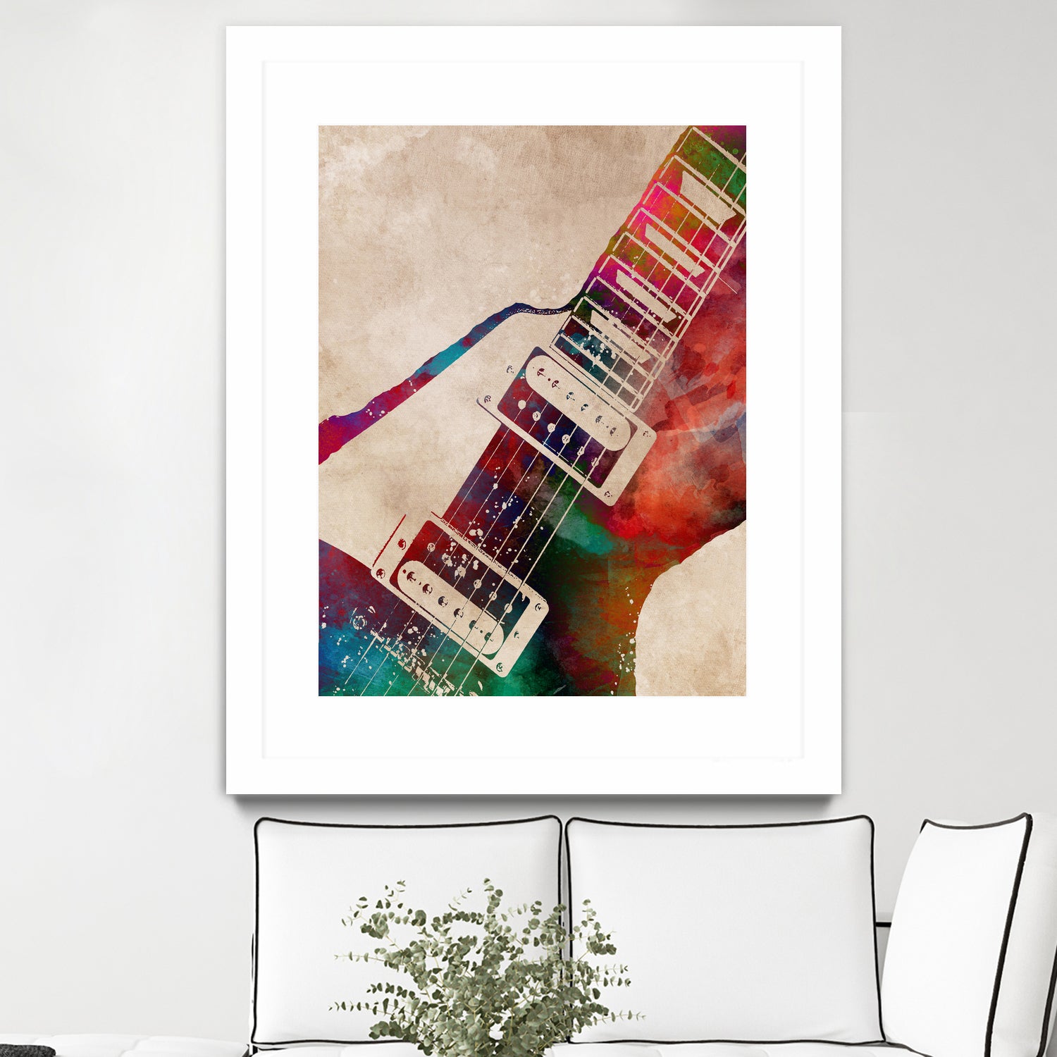 guitar art 5 by Justyna Jaszke on GIANT ART - red digital painting