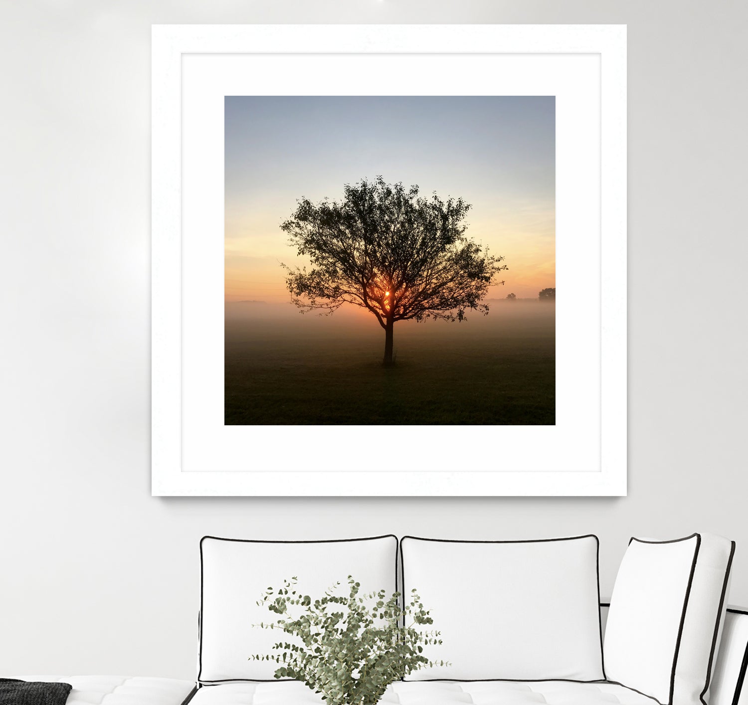 Tree at Sunrise Sunrise by Brian Sooy on GIANT ART - orange photo illustration