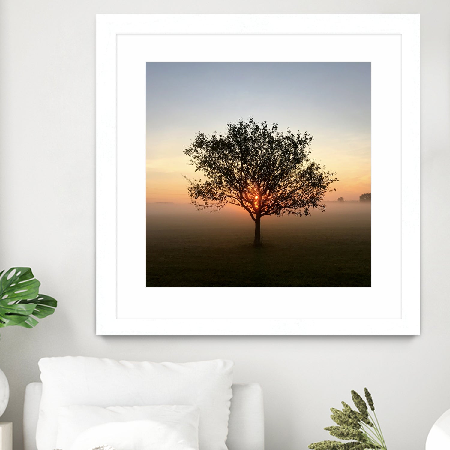 Tree at Sunrise Sunrise by Brian Sooy on GIANT ART - orange photo illustration