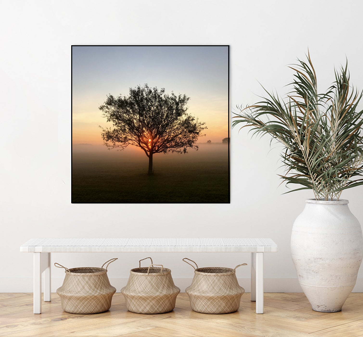 Tree at Sunrise Sunrise by Brian Sooy on GIANT ART - orange photo illustration