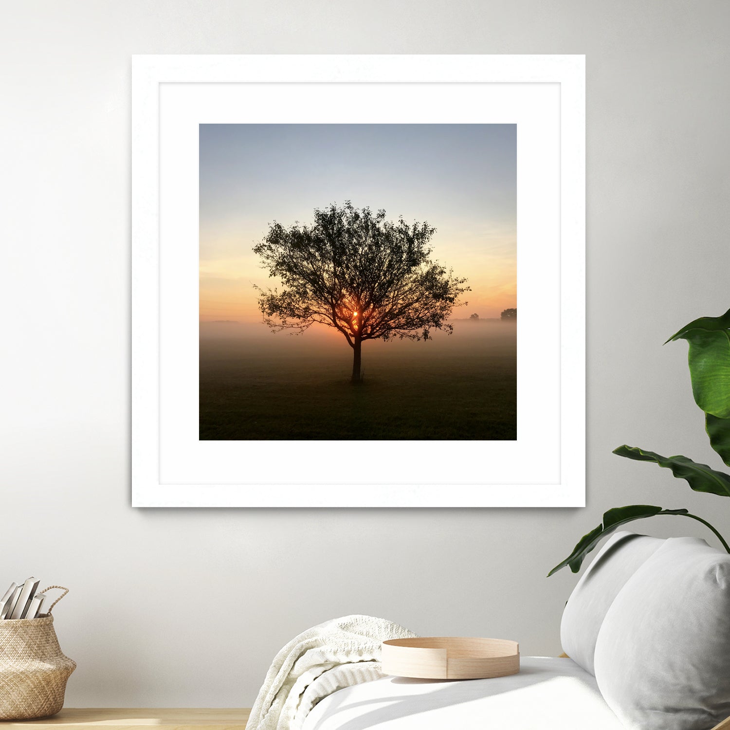 Tree at Sunrise Sunrise by Brian Sooy on GIANT ART - orange photo illustration