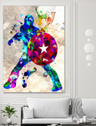 Captain America Grunge by Daniel Janda on GIANT ART - blue digital painting