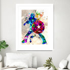 Captain America Grunge by Daniel Janda on GIANT ART - blue digital painting