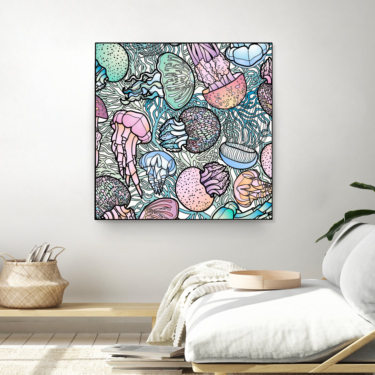 Jellyfishes by salome mikaberidze on GIANT ART - blue digital painting