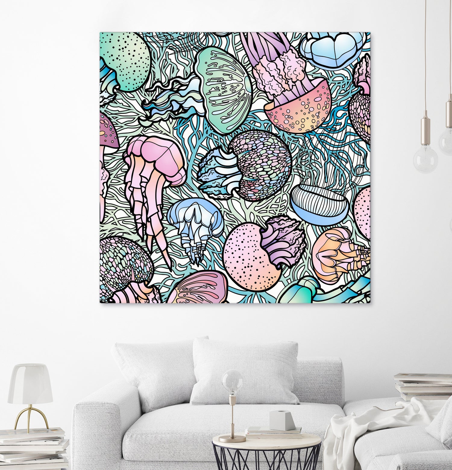 Jellyfishes by salome mikaberidze on GIANT ART - blue digital painting